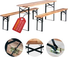 Ensemble Brasserie Table Banc Bois Pliable Meuble Jardin Terrasse Fete Bar
