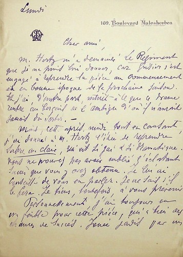 S jules mary écrivain - ✒, l.a.s