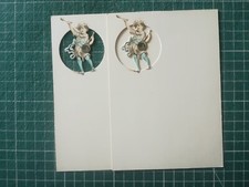 zl21 menu vierge circa 1900 jeune garçon cuisinier en découpi délicat 15x11cm