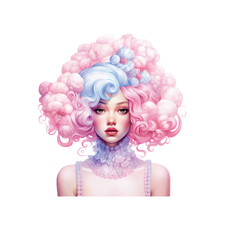 5 x autocollants de voiture barbe à papa princesse stickers doux rose déco...