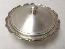 légumier métal argenté plat