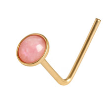 Bijoux piercing coudé opale