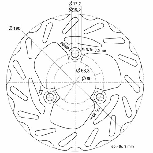 Disque polini frein dimensions - disque,