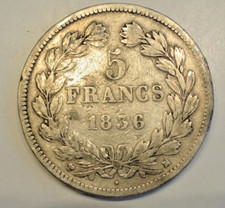 LOUIS PHILIPPE 5 FRANCS   1836 MA  petit tirage  RARE