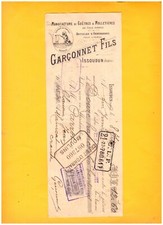 ISSOUDUN (36) USINE / GUETRES de CHASSE "GARCONNET Fils" illustrée CHIEN dressé