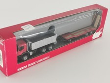 HERPA 1/87ème CAMION MERCEDES AXOR HZ BENNE ET PORTE ENGIN  +++