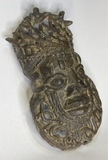 Bronze Africain à la cire perdue - Masque royal du Bénin