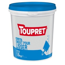 Enduit de lissage en pâte – pot de 1.5 kg – TOUPRET