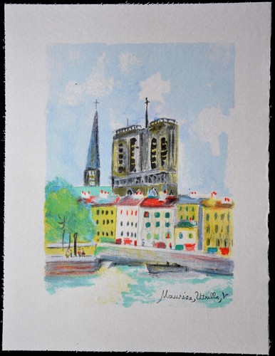 Lithographie maurice utrillo - utrillo, "