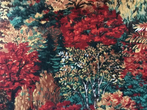 Tissu coupon patchwork arbres - tissu,
