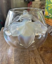 Lalique Crystal Orchidee Vase
