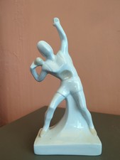 Statuette en porcelaine Art Déco - Figurine sportive vintage"