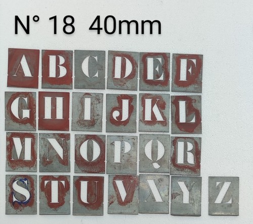 Lot lettres pochoirs - lettres, en
