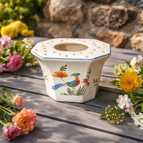 Pique fleurs faïence gien - en,