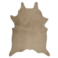 Tapis Fausse Fourrure "Effet Peau" 120x158cm Taupe