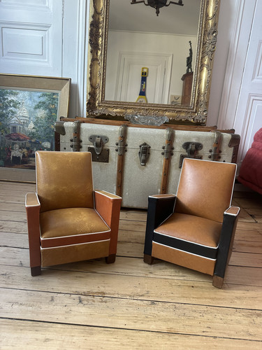 Paire fauteuils club - de,