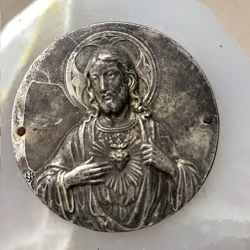 Coeur sacré jésus argent - de,