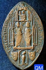 XV ème Siècle ??? Rare Matrice De Sceau Eclesiastique à Identifier 92x55 mm 203g