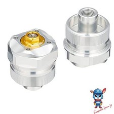 Boulon supérieur de fourche avant Takegawa argent/or bouchon pour GROM MSX125...