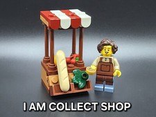 LEGO MINIFIG MARCHAND AVEC STAND DE NOURRITURE CASTLE MEDIEVAL SET 10305 (NEUF)