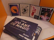 LOT DE CARTES VIGNETTES AUTOCOLLANTES DISNEY 100 ANS DE MAGIE AUCHAN 2023