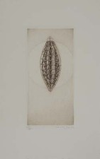 Cécile REIMS : Le cocon, Gravure originale signée