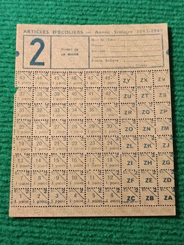 Ticket rationnement articles - rationnement,