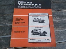 revue technique auto N° 377 ..1978 AUDI 80, CITROËN AMI 8, RENAULT 20 TS 