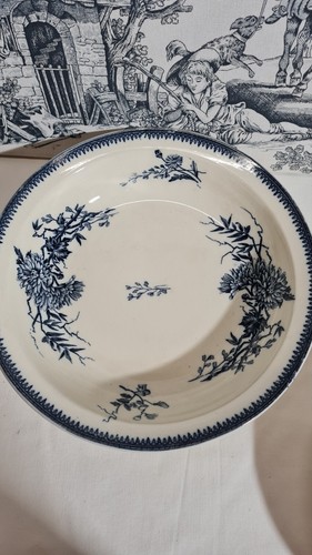 Ancien grand plat creux terre - grand,