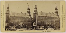 Aix-la-Chapelle Hotel de ville Allemagne Photo Stereo Th1L8n Vintage Albumine