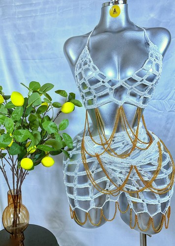 Handmade white crochet - crochet, &