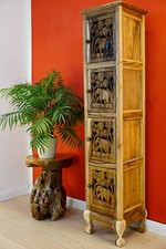 Haut Armoire Buffet Meuble Salon Acacia Massif Bois