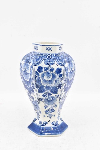 Céramique vase floral bleu - floral,