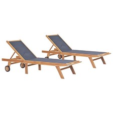 Lot de 2 Chaises Longues