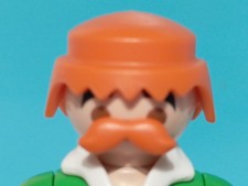 PLAYMOBIL TÊTE MOUSTACHE ROUX
