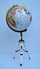 Globe éducatif blanc 18" avec trépied de table équipement de laboratoire déco...
