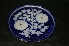 Assiette décorative en grès