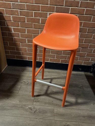 Emeco broom orange barstool - emeco,