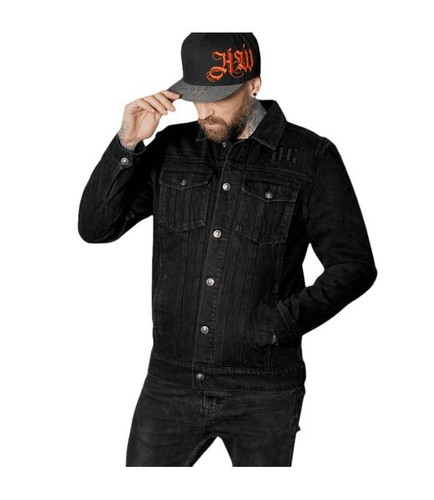 Veste jean pour homme noire - pour,