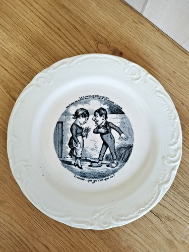 Gien assiette parlante - , boutons