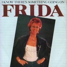 Frida I Know There's Something Going On 7" vinyl UK Epic 1982 Blue injection