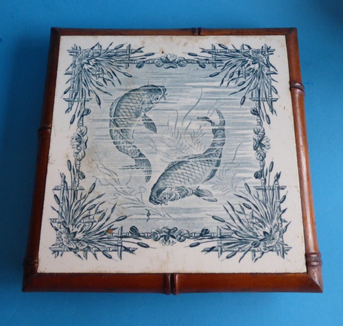 Ancien dessous plat carreau - ancien, de