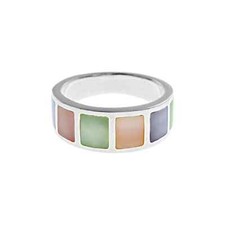 Flush Nacre Bague Argent
