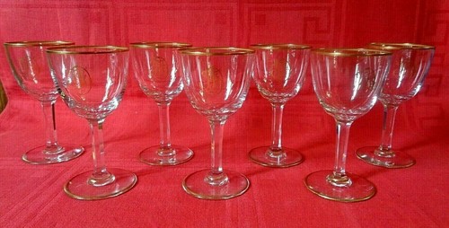 Baccarat gold gilt wine - baccarat,