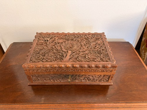 Ancien boîte bijoux - ancien, bois