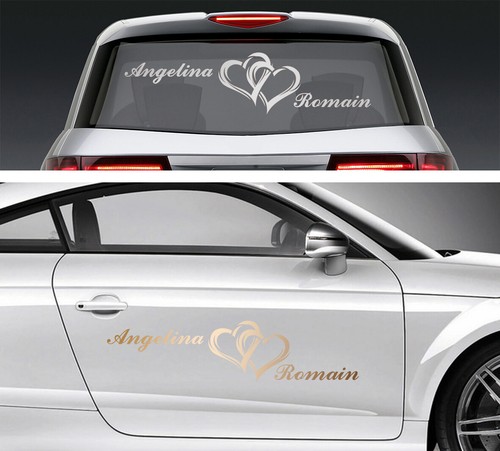 Sticker deco voiture mariage - voiture,