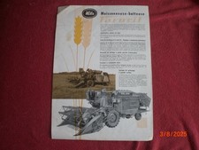 ANCIEN  PROSPECTUS     PUBLICITAIRE    MOISSONNEUSE   BATTEUSE   KOLA  FAVORIT