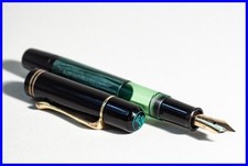 Stylo À Plume PELIKAN 100N Des Années 1950 Vert Marbré Medium 14K Or