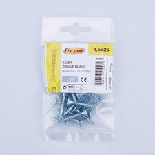 20 Vis agglo acier zingué 4.5 x 25 mm tête fraisée PZ pointe anti fendage FIXPRO