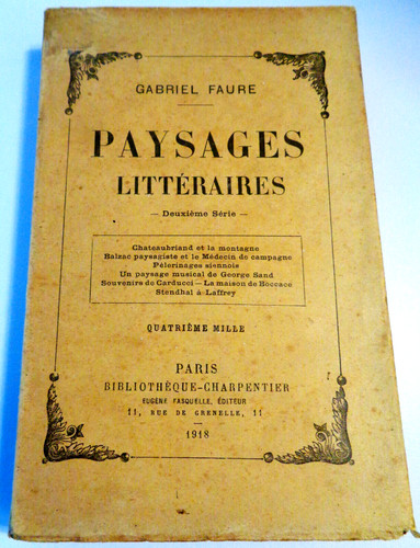 Gabriel faure paysages - faure,